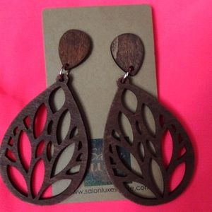 NWT Wooden unique earrings